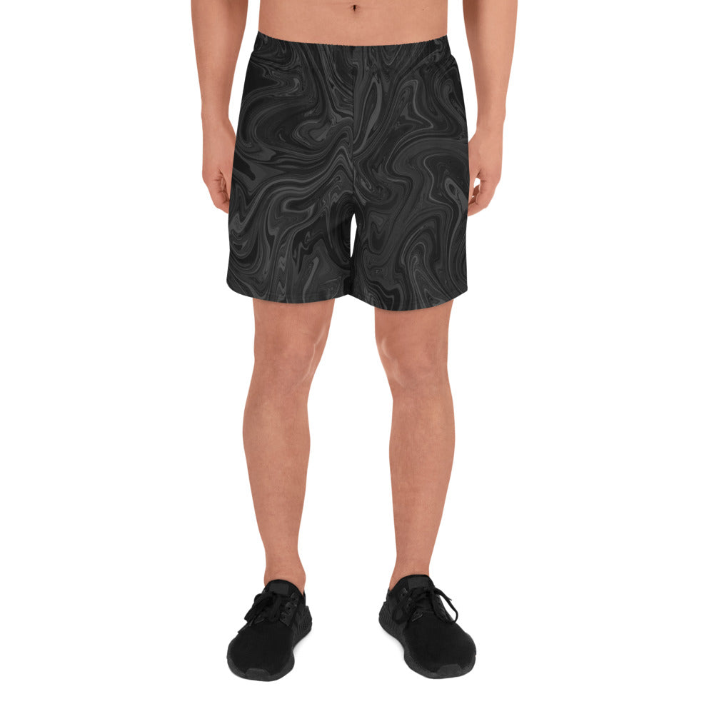 Recycled Marble Athletic Shorts - Onyx