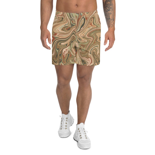 Recycled Marble Athletic Shorts - Terra