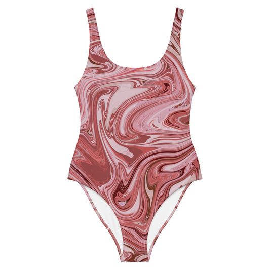 Marble One-Piece - Flamingo