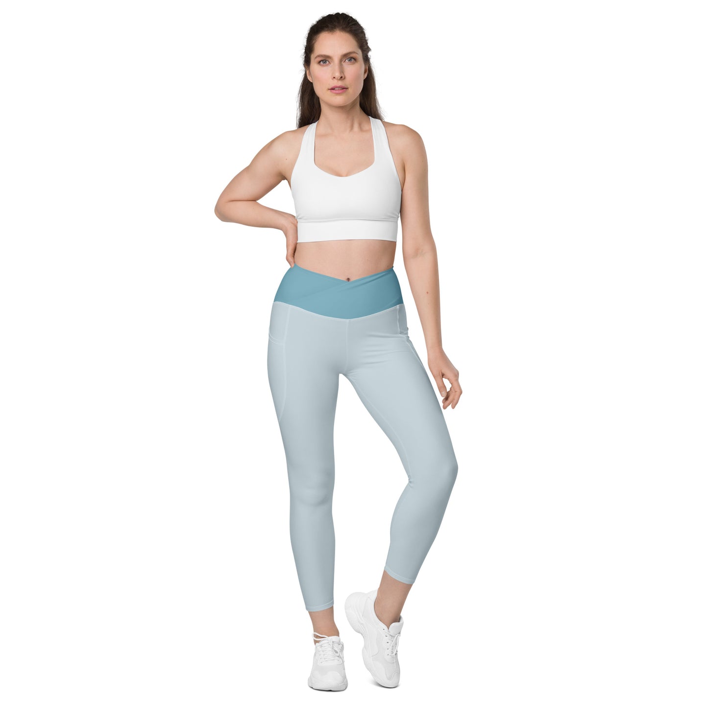 Core Recycled Crossover Leggings - Arctic