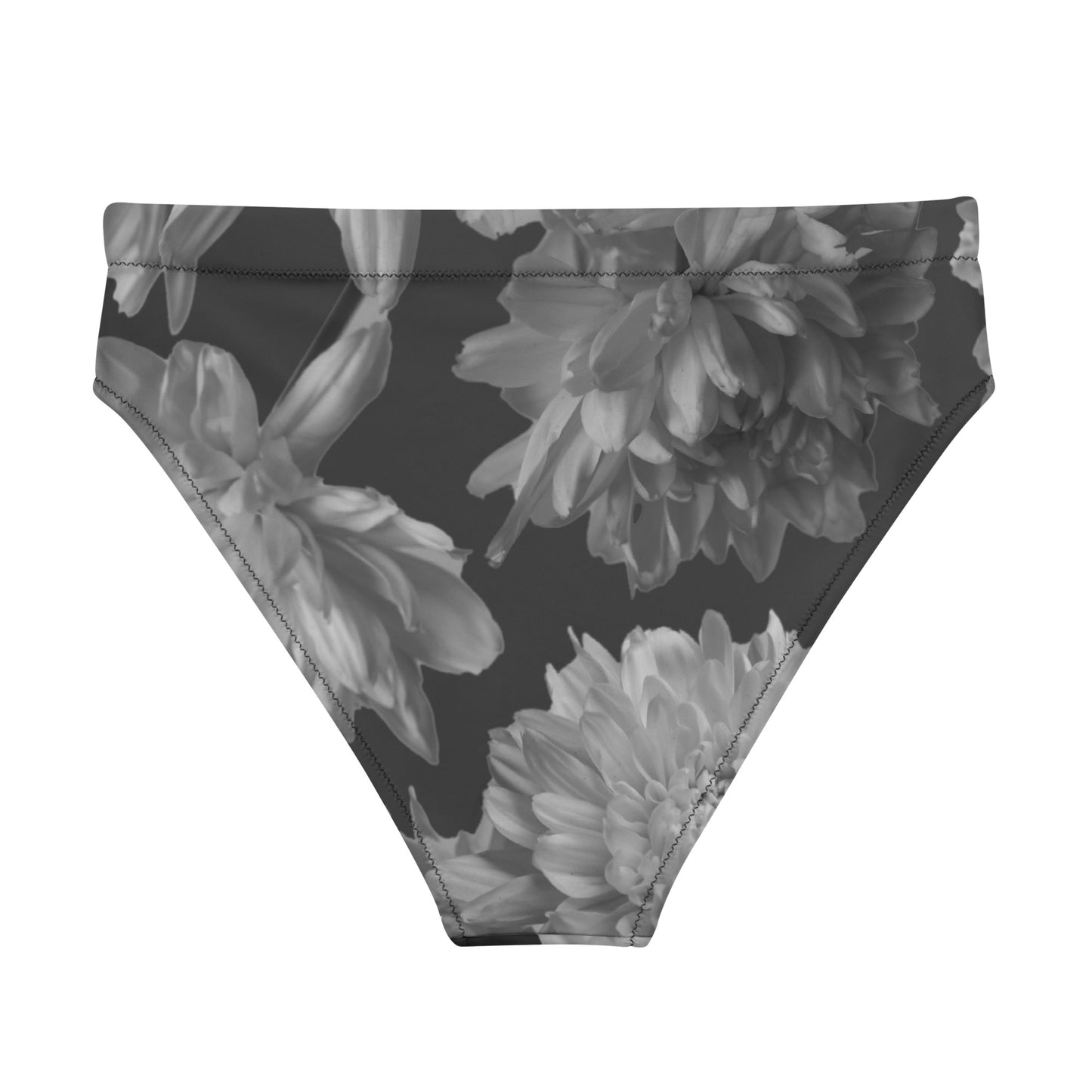 Recycled Gillyflower High-Waisted Bikini Bottom in Amboy Black