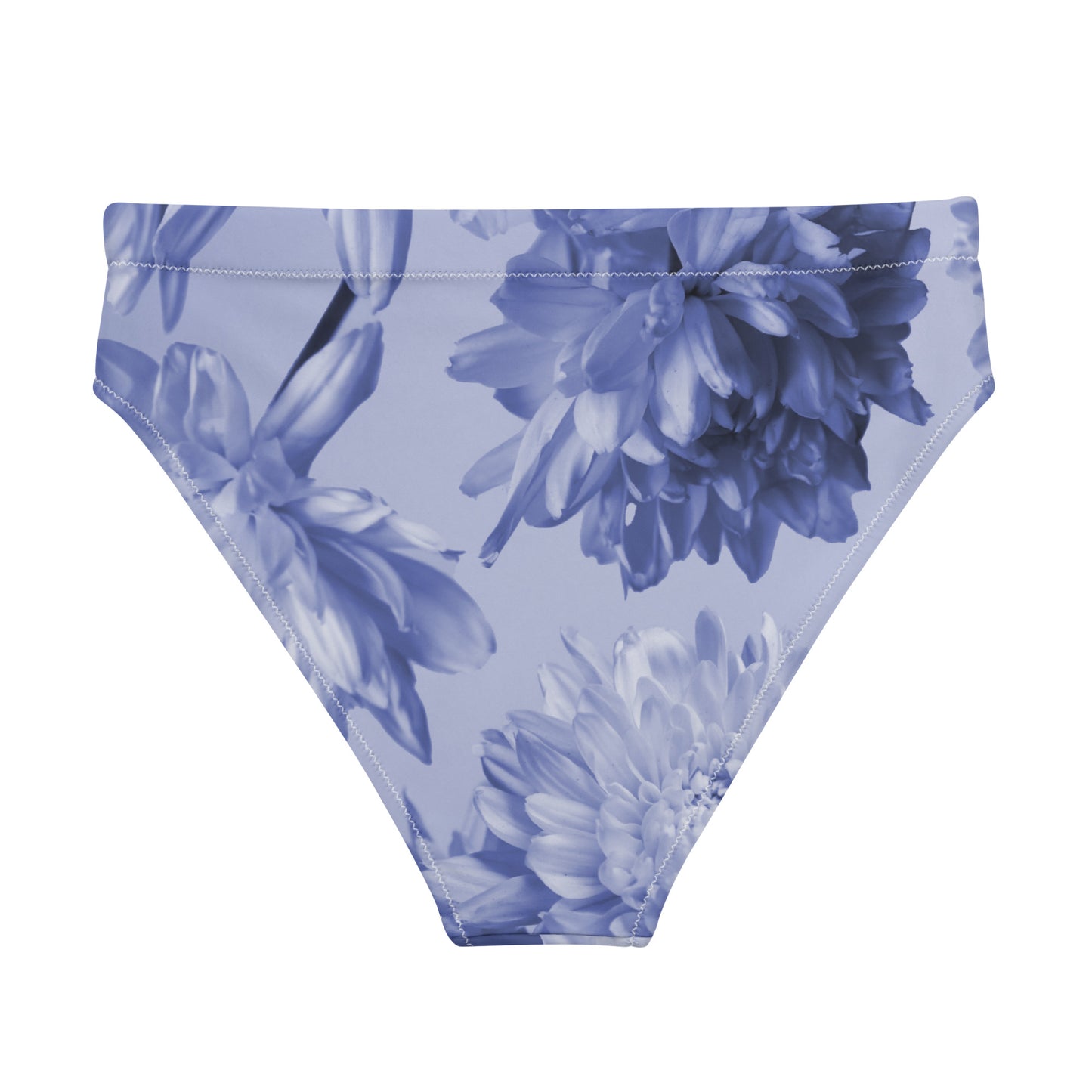 Recycled Gillyflower High-Waisted Bikini Bottom in Malibu Blue