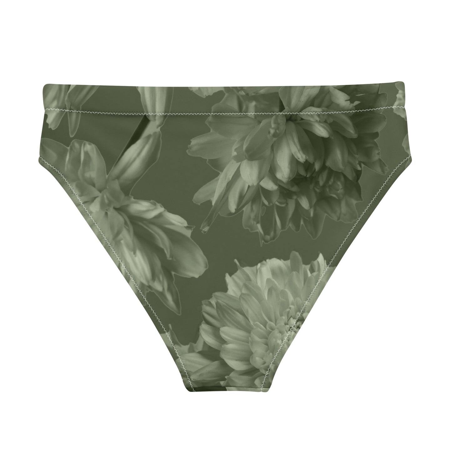 Recycled Gillyflower High-Waisted Bikini Bottom in Anacapa Green