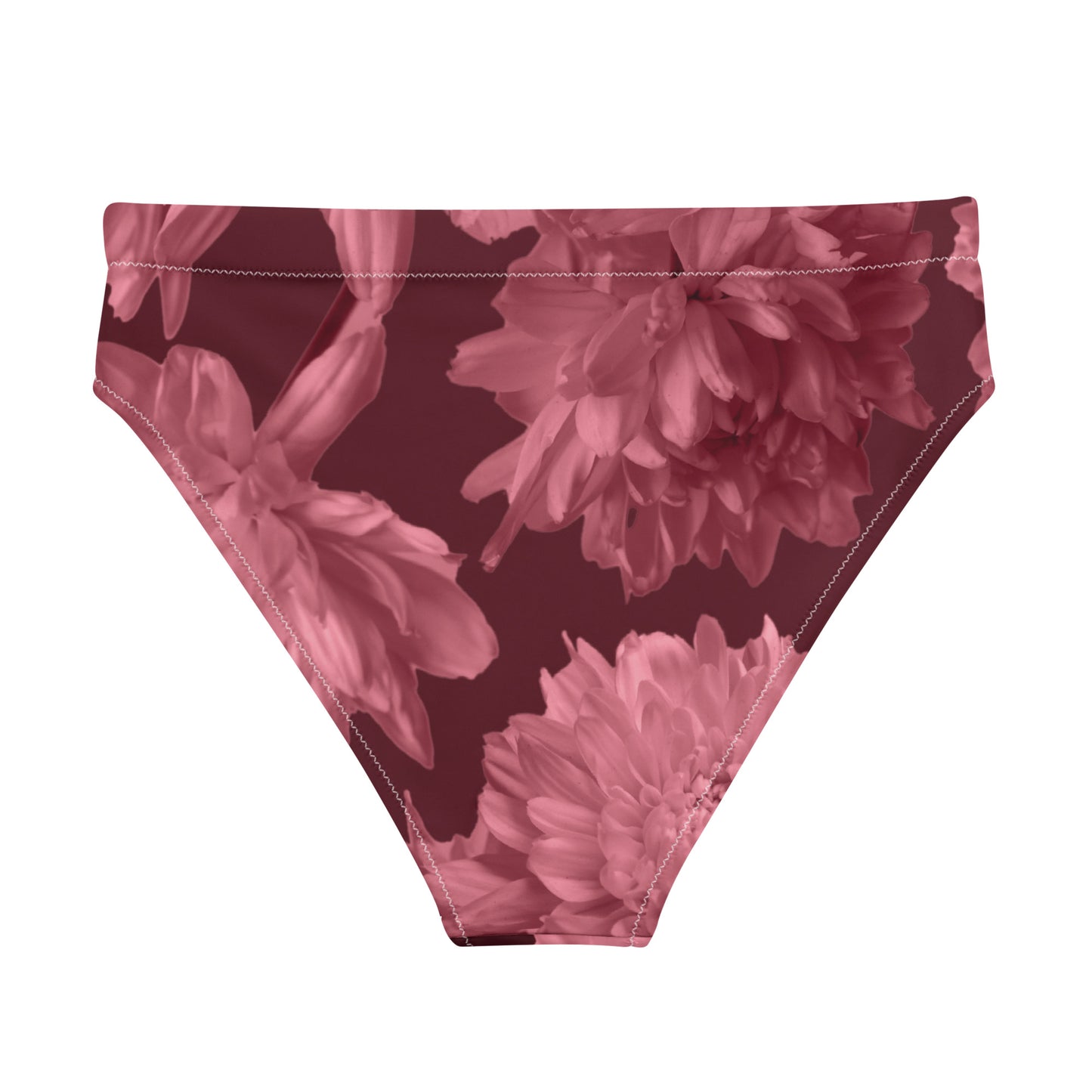 Recycled Gillyflower High-Waisted Bikini Bottom in Napa Red