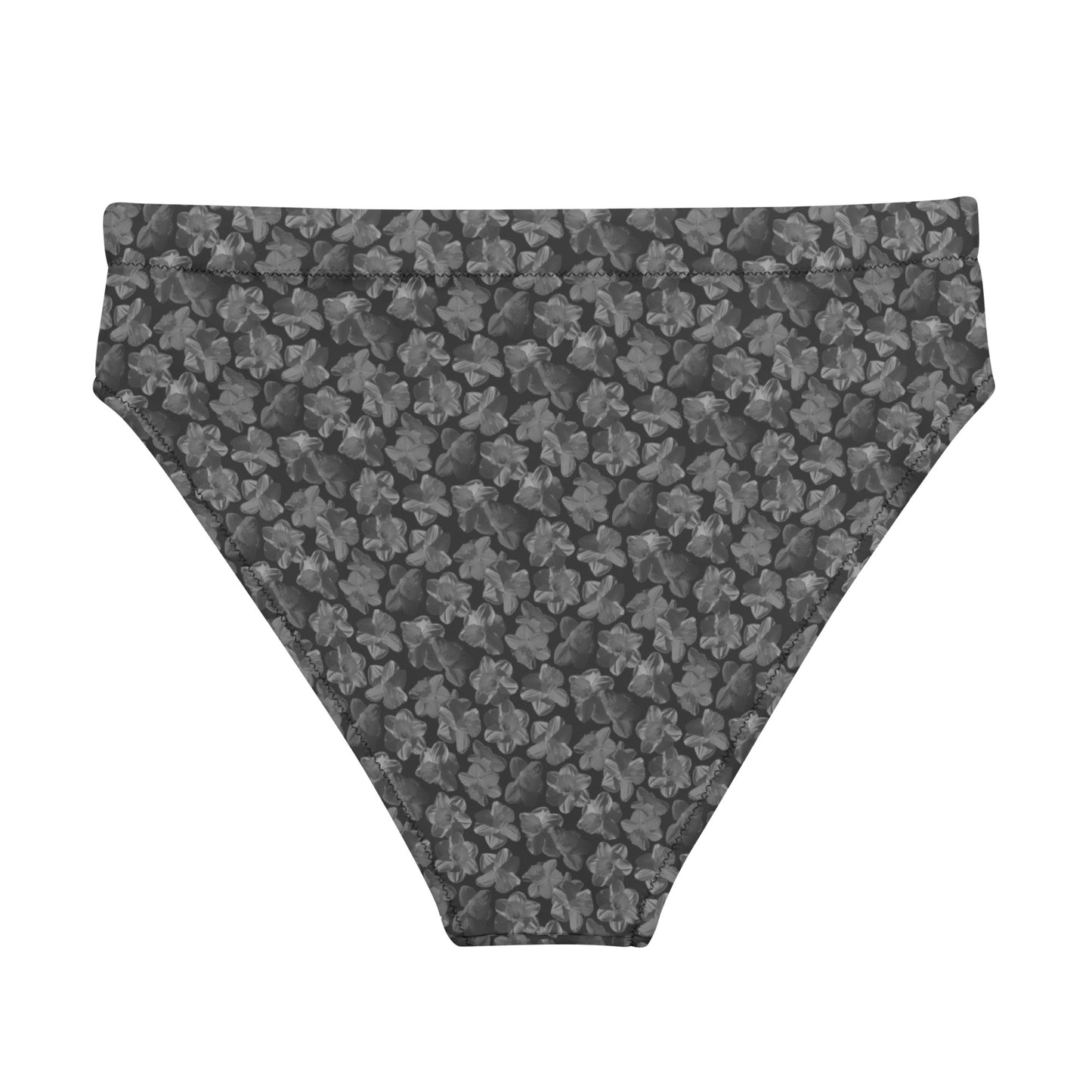 Recycled Flourish and Flow High-Waisted Bikini Bottom in Amboy Black