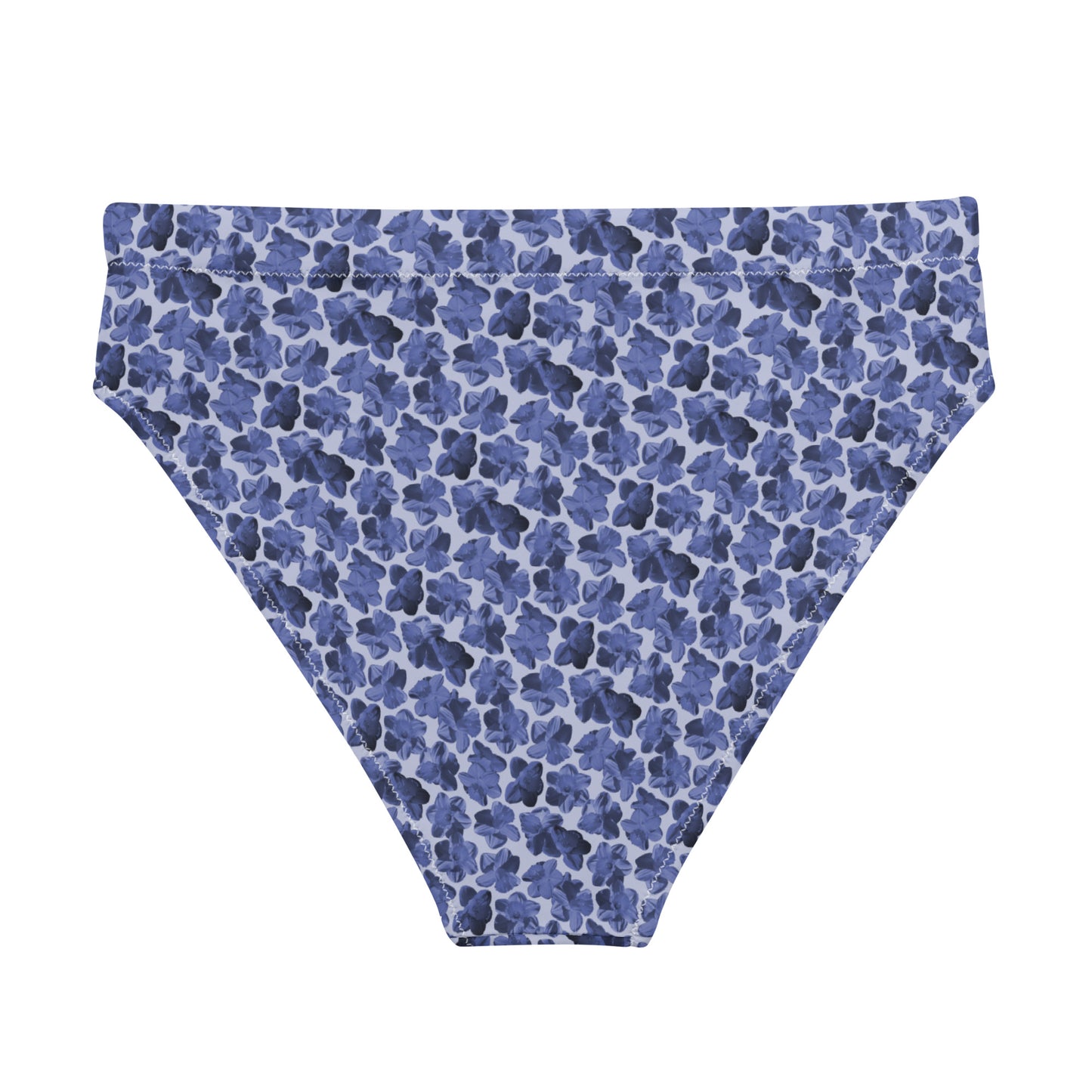 Recycled Flourish and Flow High-Waisted Bikini Bottom in Malibu Blue