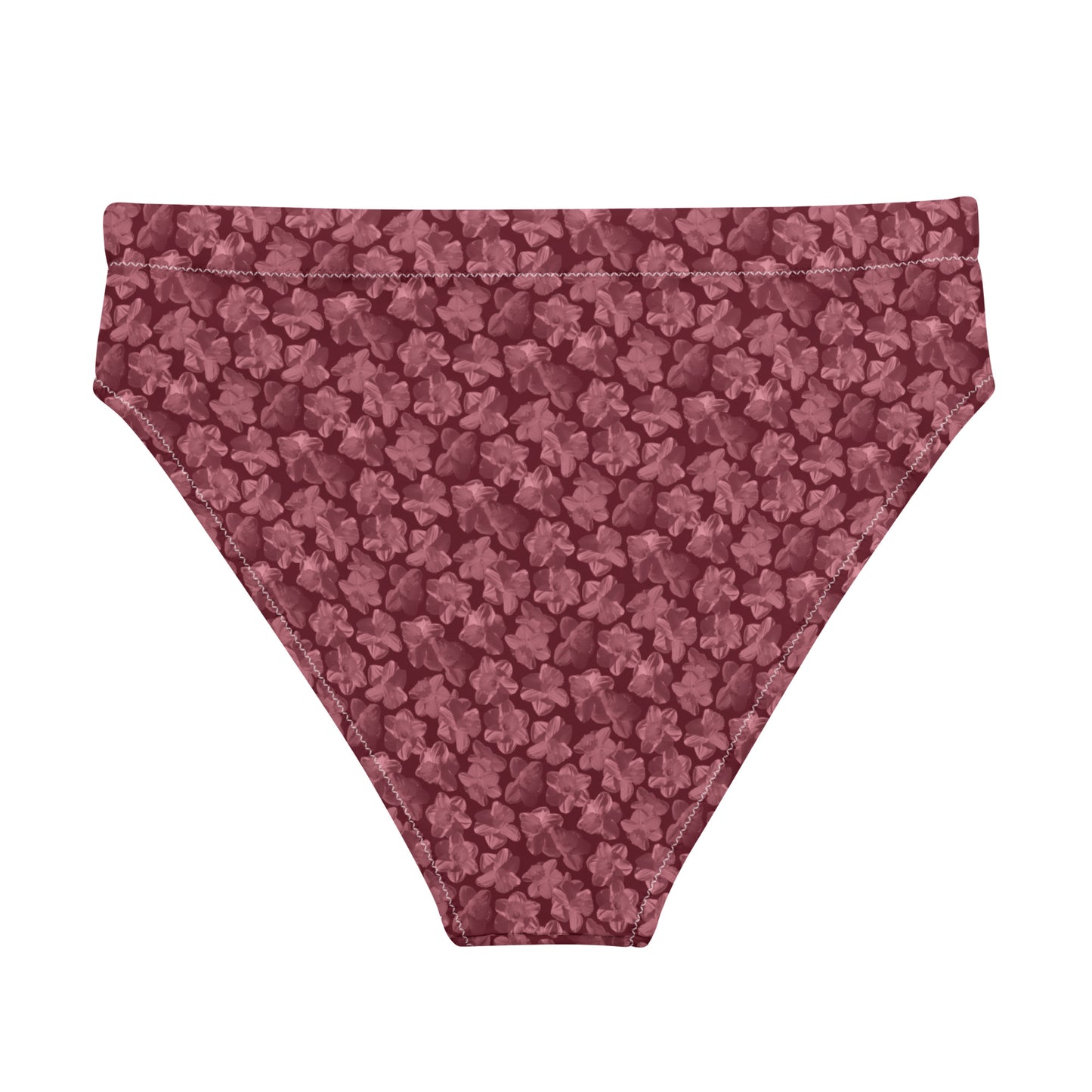 Recycled Flourish and Flow High-Waisted Bikini Bottom in Napa Red