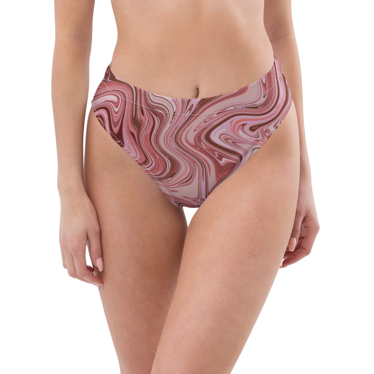 Maggiore Marble Recycled Bikini Bottom - Flamingo