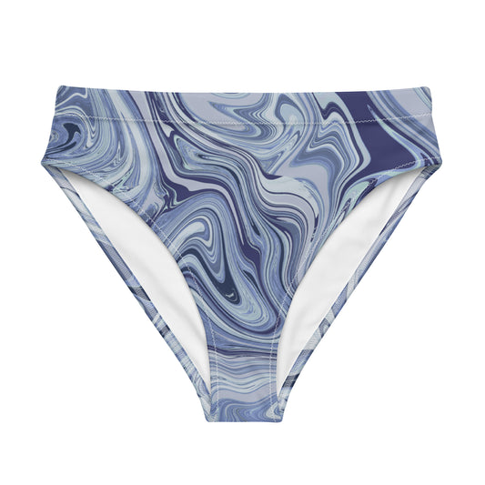 Maggiore Marble Recycled Bikini Bottoms - Cobalt