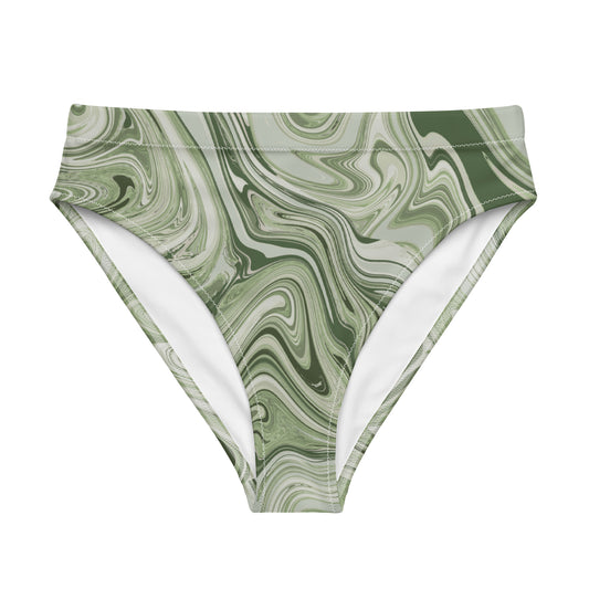 Maggiore Marble Recycled Bikini Bottom - Pistachio