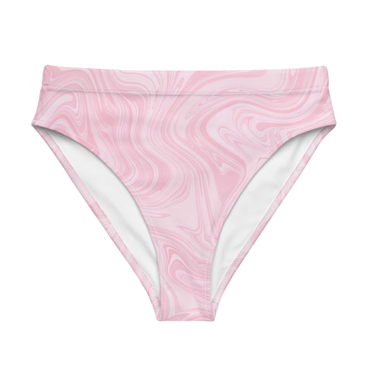 Recycled Marble Bikini Bottom - Pink Lotus