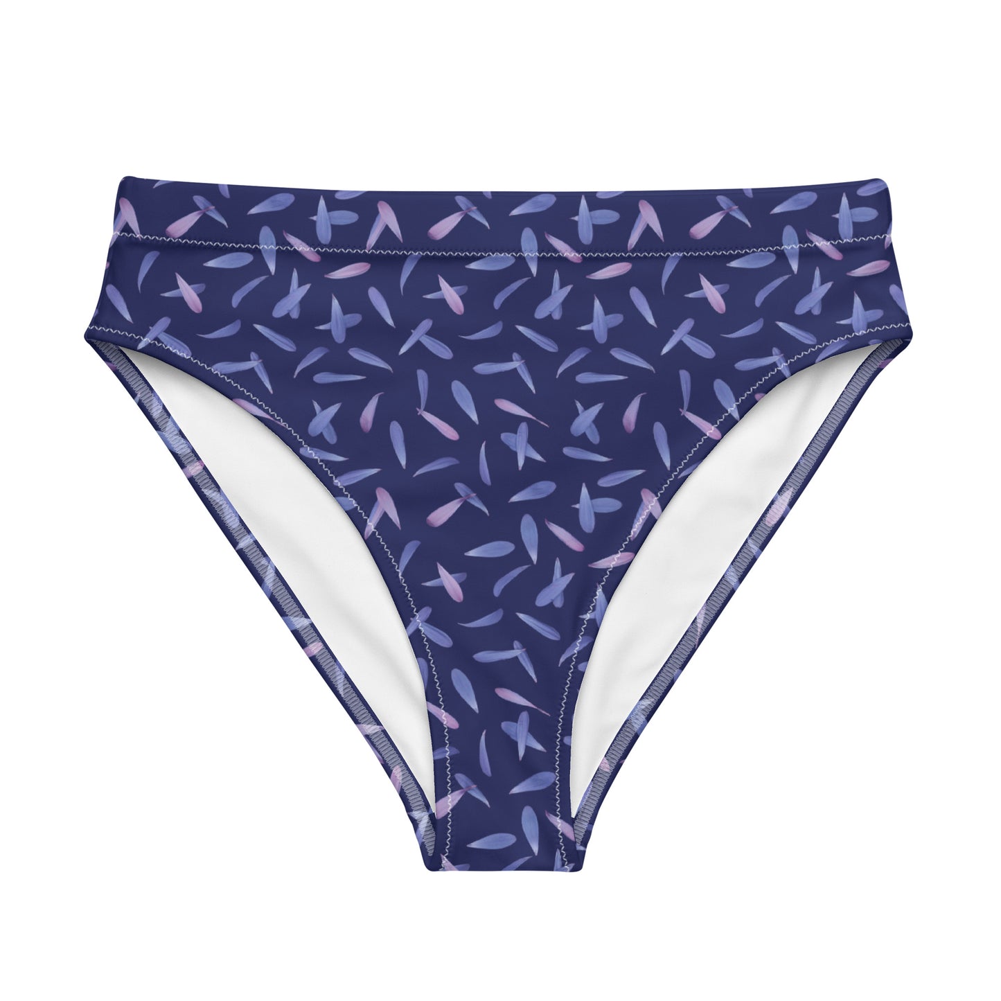 Recycled Gillyflower High-Waisted Bikini Bottom in Malibu Blue