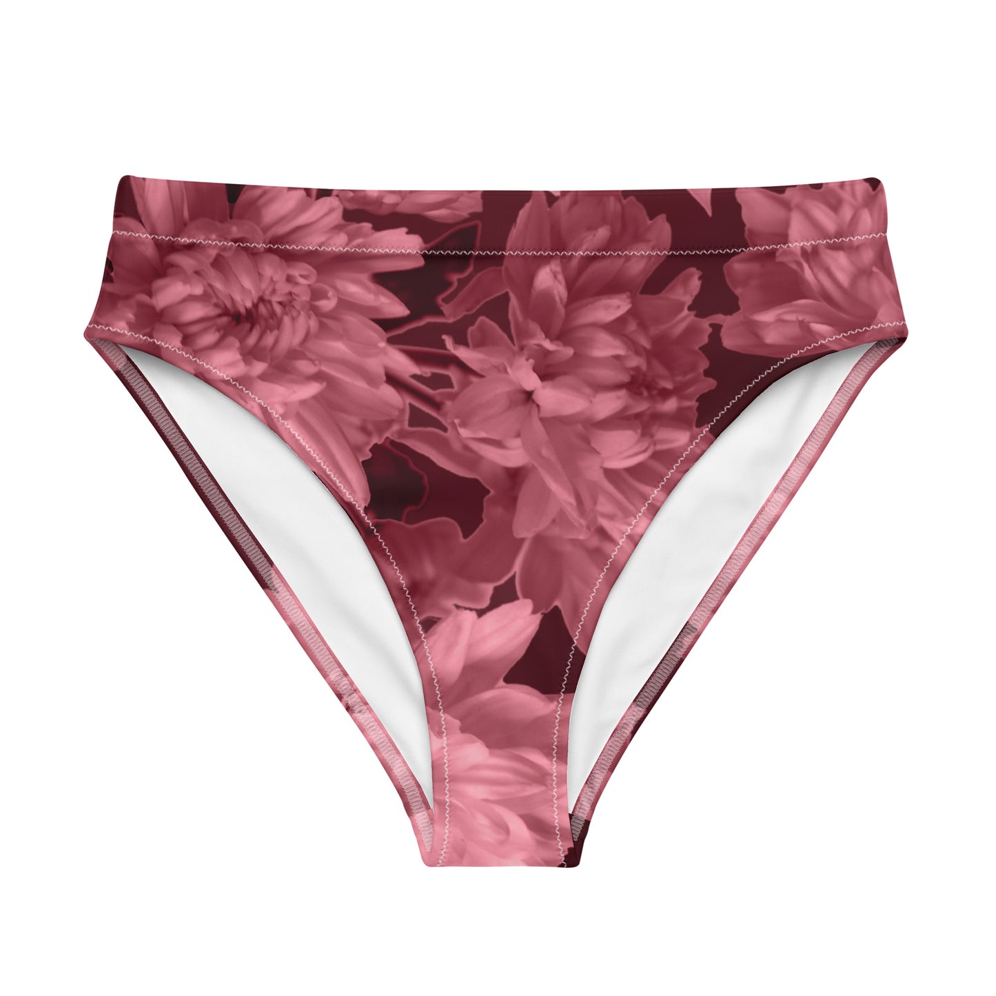 Recycled Gillyflower High-Waisted Bikini Bottom in Napa Red