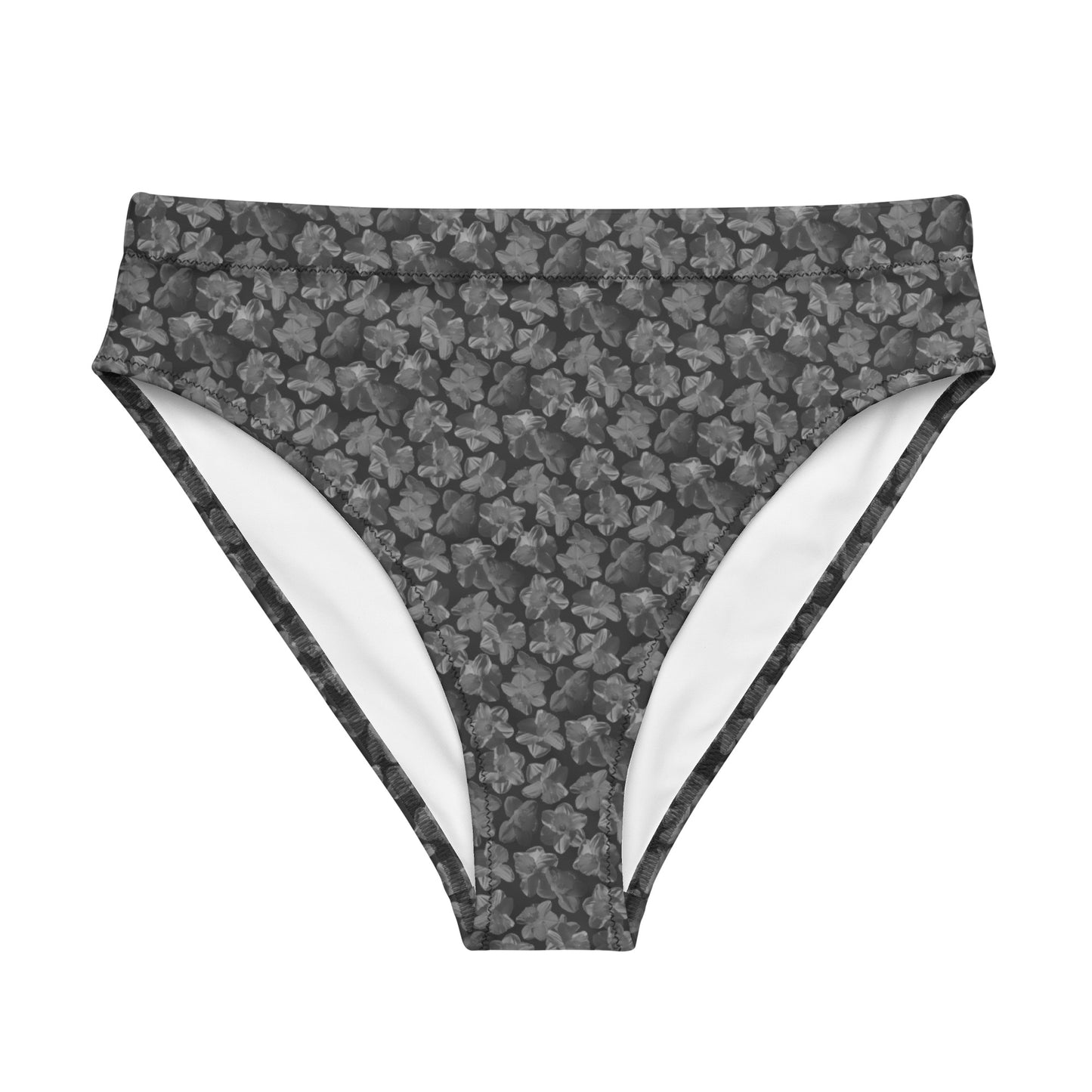 Recycled Flourish and Flow High-Waisted Bikini Bottom in Amboy Black