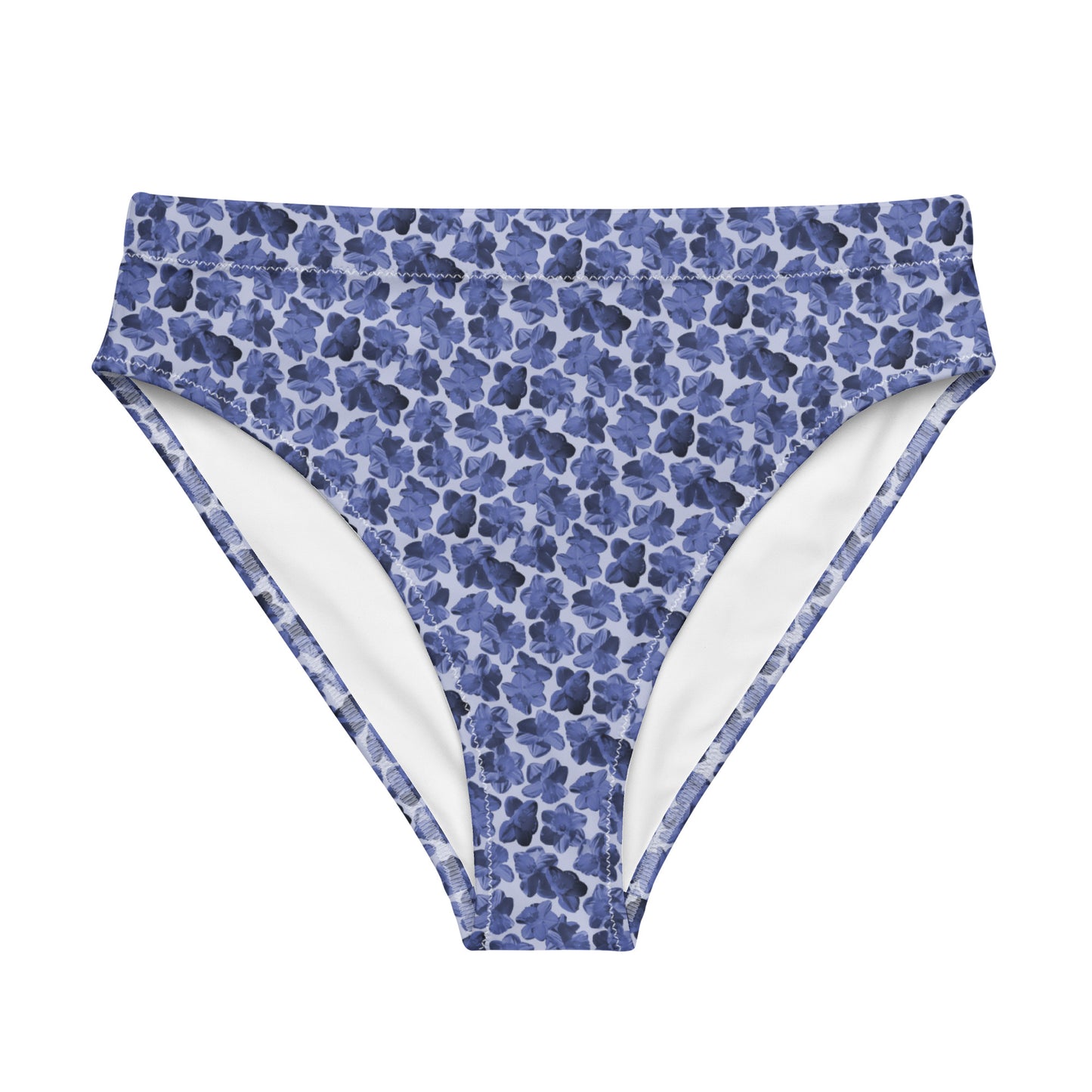 Recycled Flourish and Flow High-Waisted Bikini Bottom in Malibu Blue