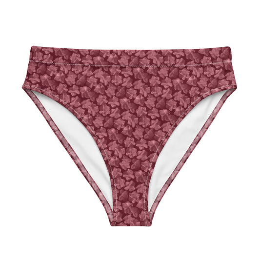 Recycled Flourish and Flow High-Waisted Bikini Bottom in Napa Red