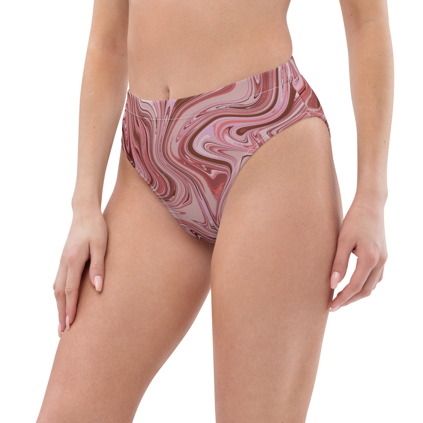 Maggiore Marble Recycled Bikini Bottom - Flamingo