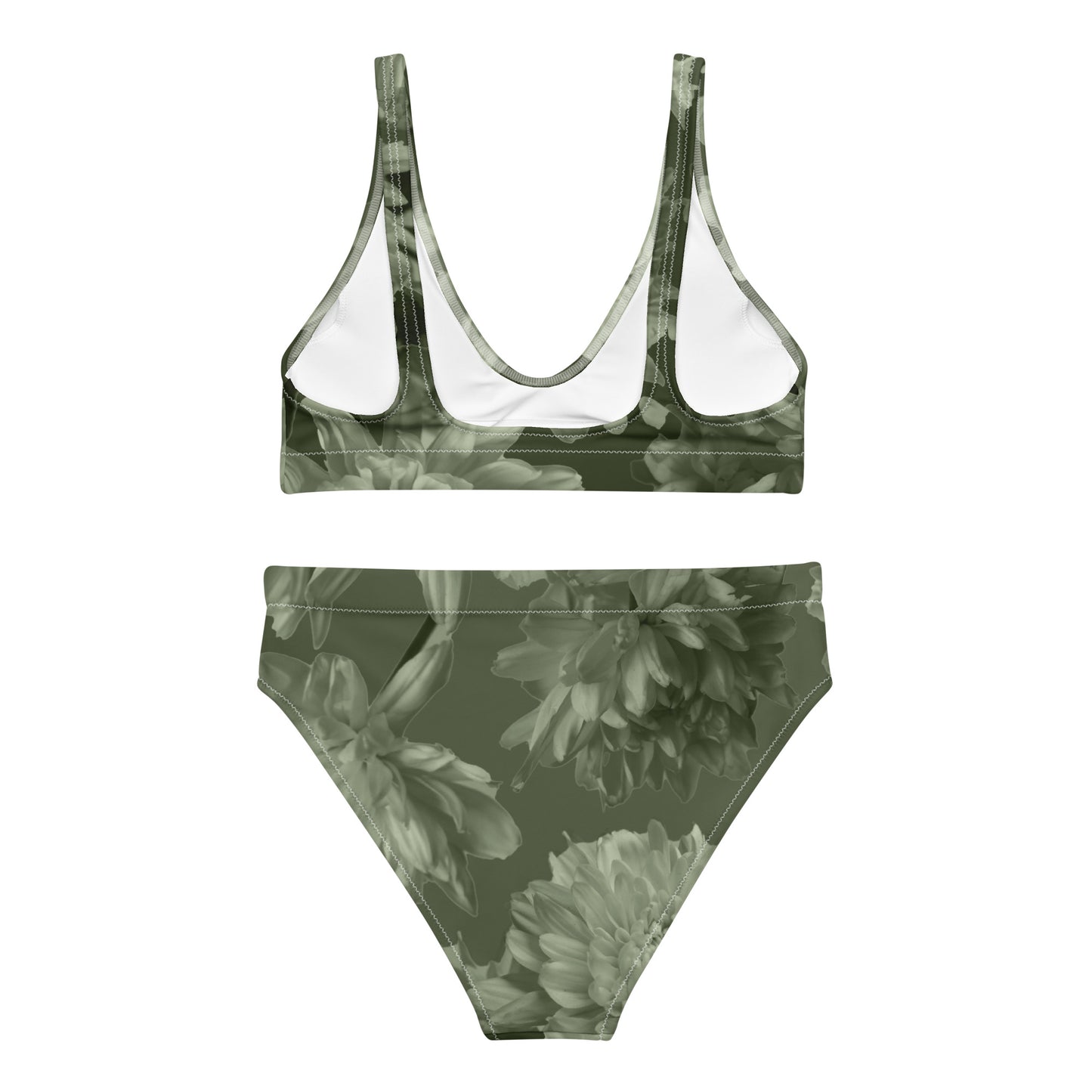 Recycled Gillyflower High-Waisted Bikini in Anacapa Green