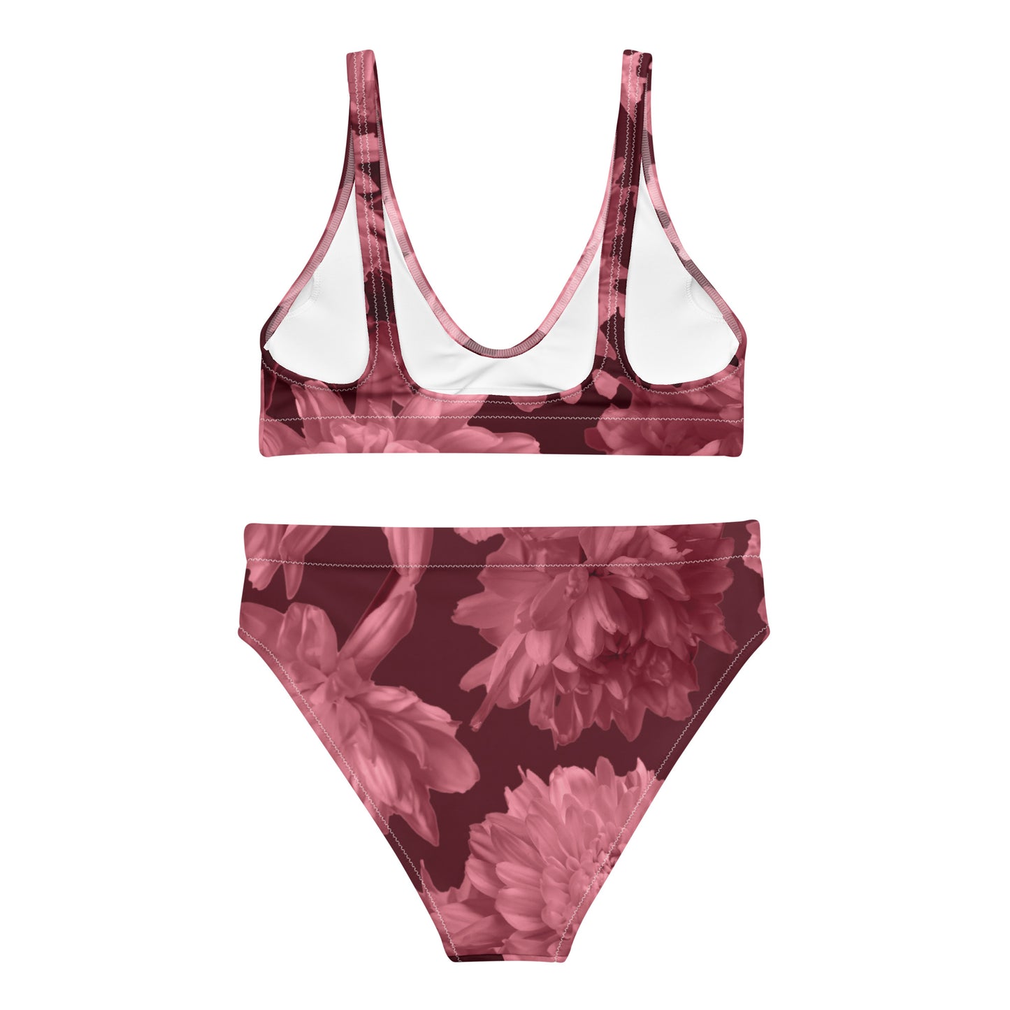 Recycled Gillyflower High-Waisted Bikini in Napa Red