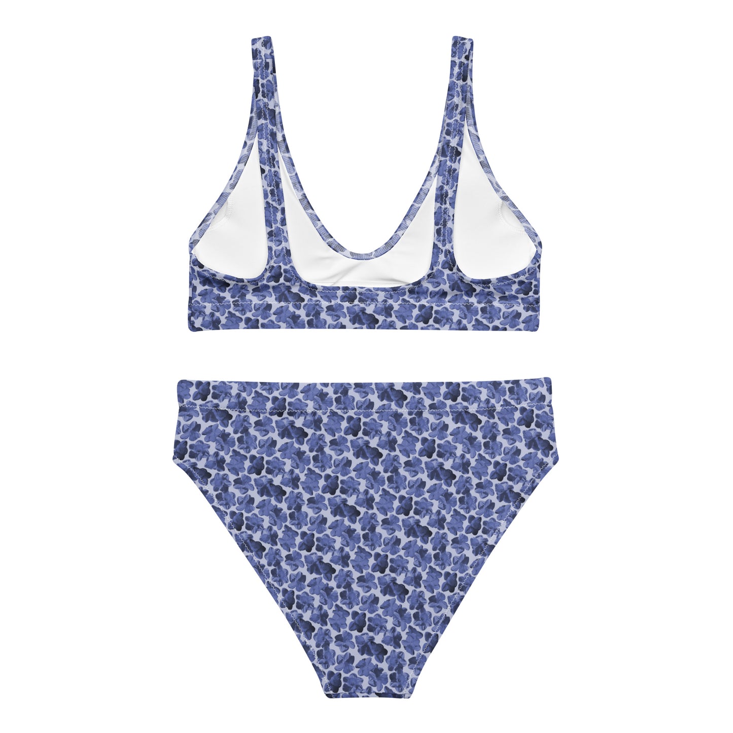 Recycled Flourish and Flow High-Waisted Bikini in Malibu Blue