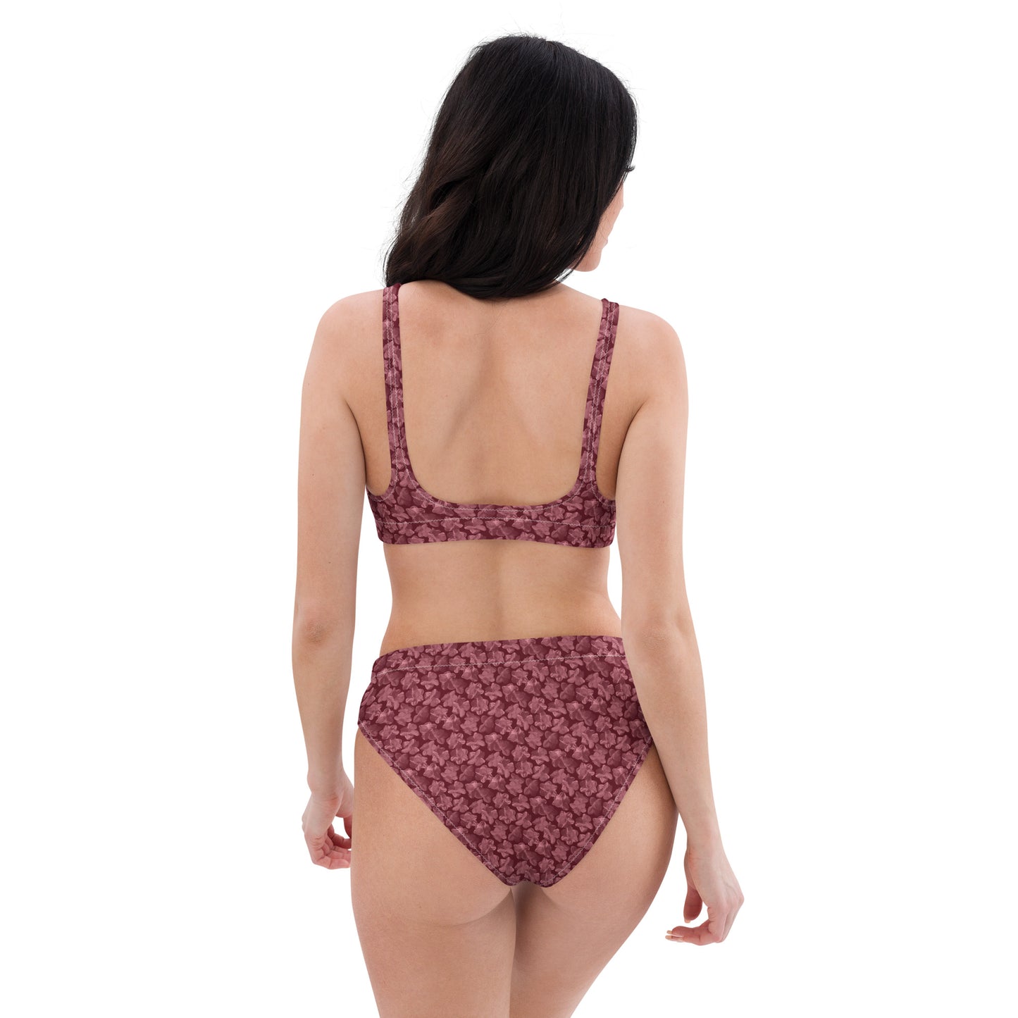 Recycled Flourish and Flow High-Waisted Bikini in Napa Red