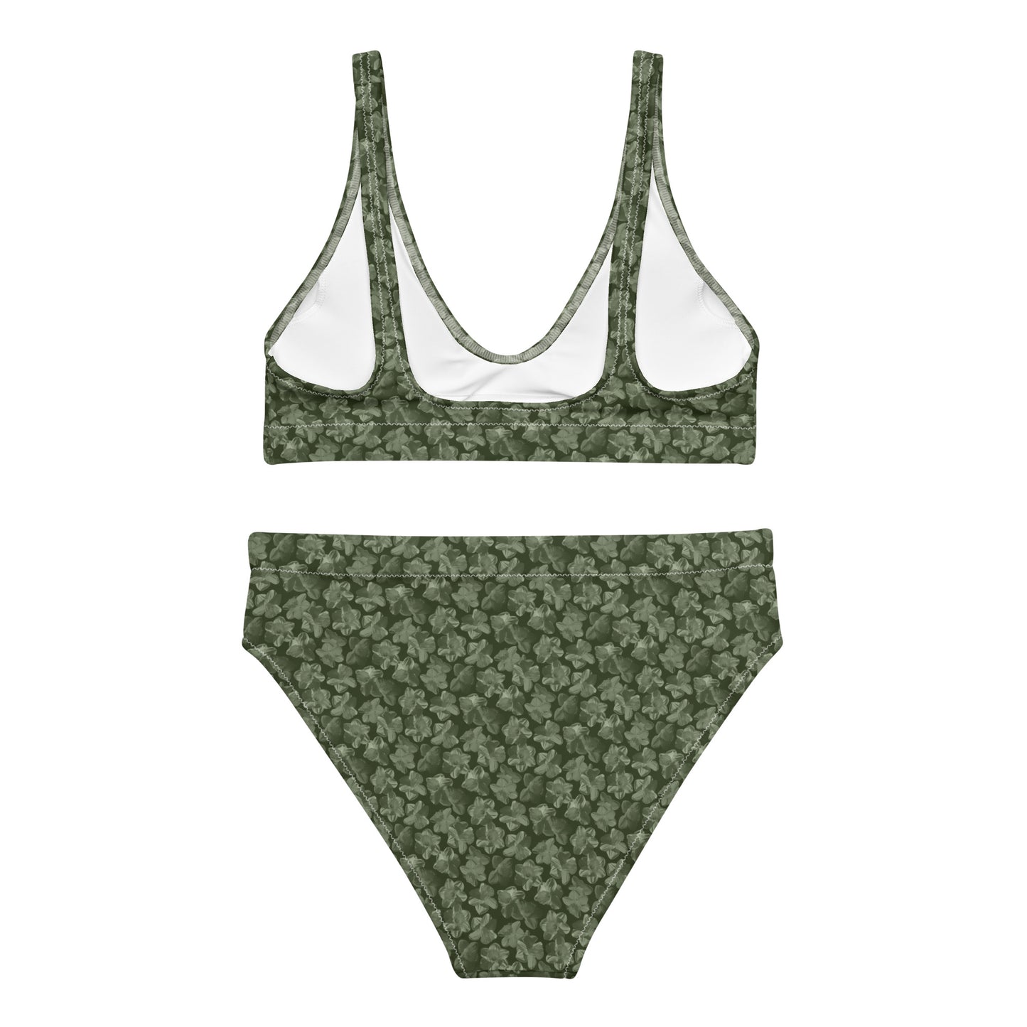 Recycled Flourish and Flow High-Waisted Bikini in Anacapa Green