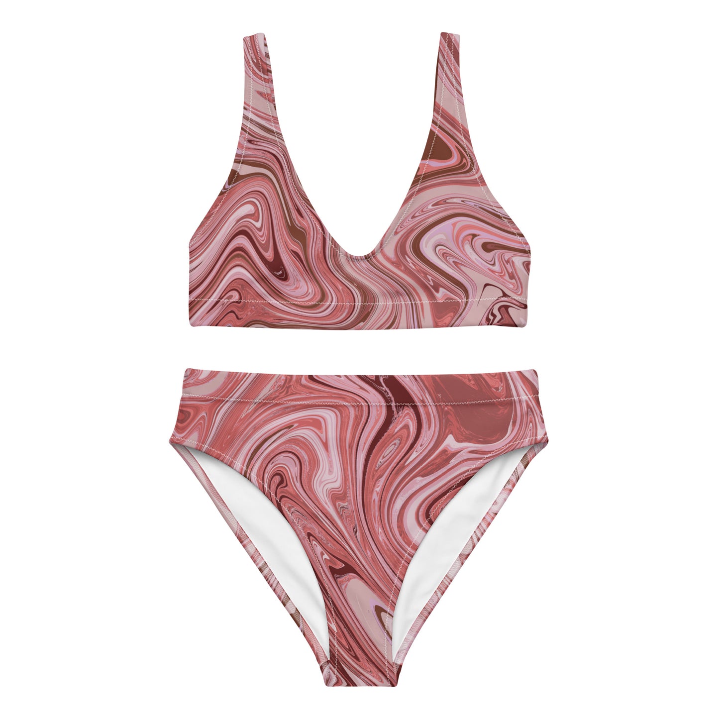 Maggiore Marble Recycled Bikini - Flamingo