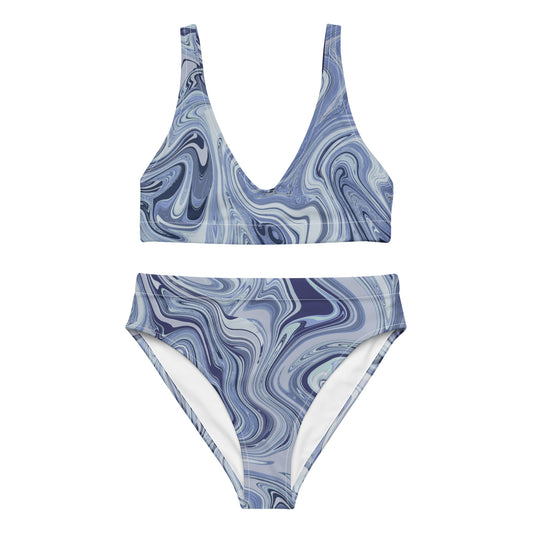 Maggiore Marble Recycled Bikini - Cobalt