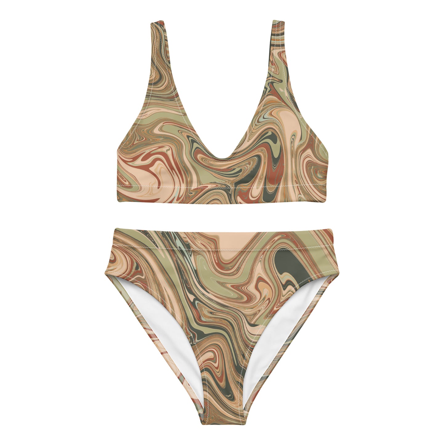 Maggiore Marble Recycled Bikini - Terra