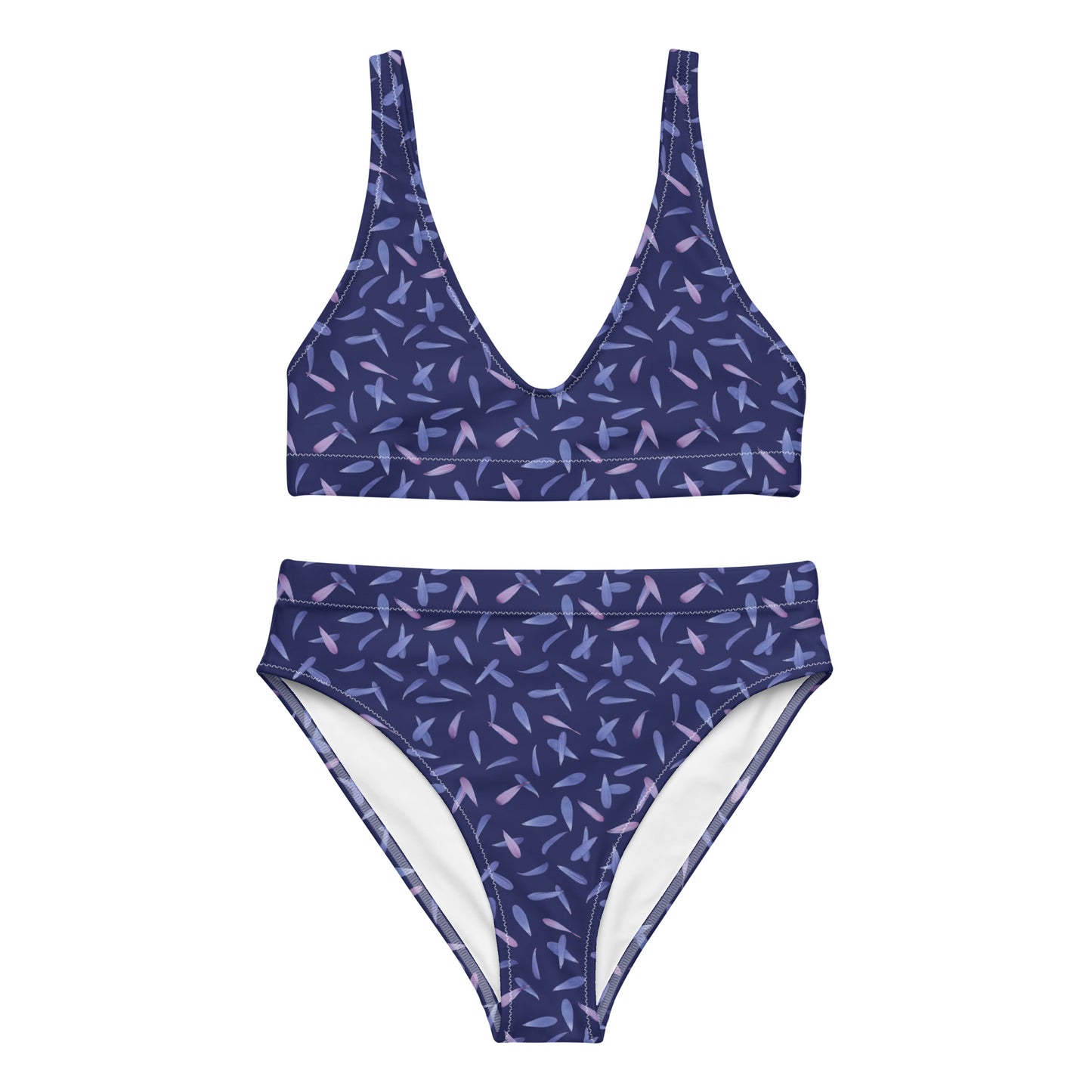 Recycled Gillyflower High-Waisted Bikini in Malibu Blue