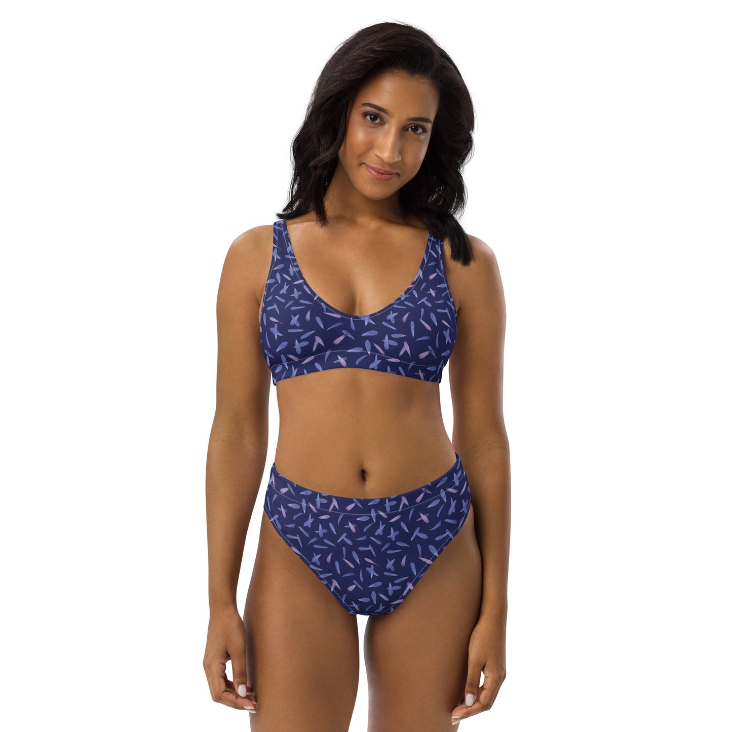 Recycled Gillyflower High-Waisted Bikini in Malibu Blue