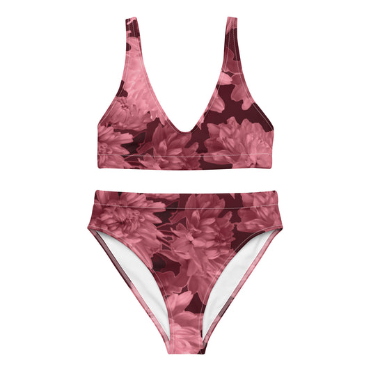 Recycled Gillyflower High-Waisted Bikini in Napa Red