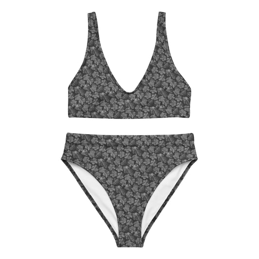 Recycled Flourish and Flow High-Waisted Bikini in Amboy Black