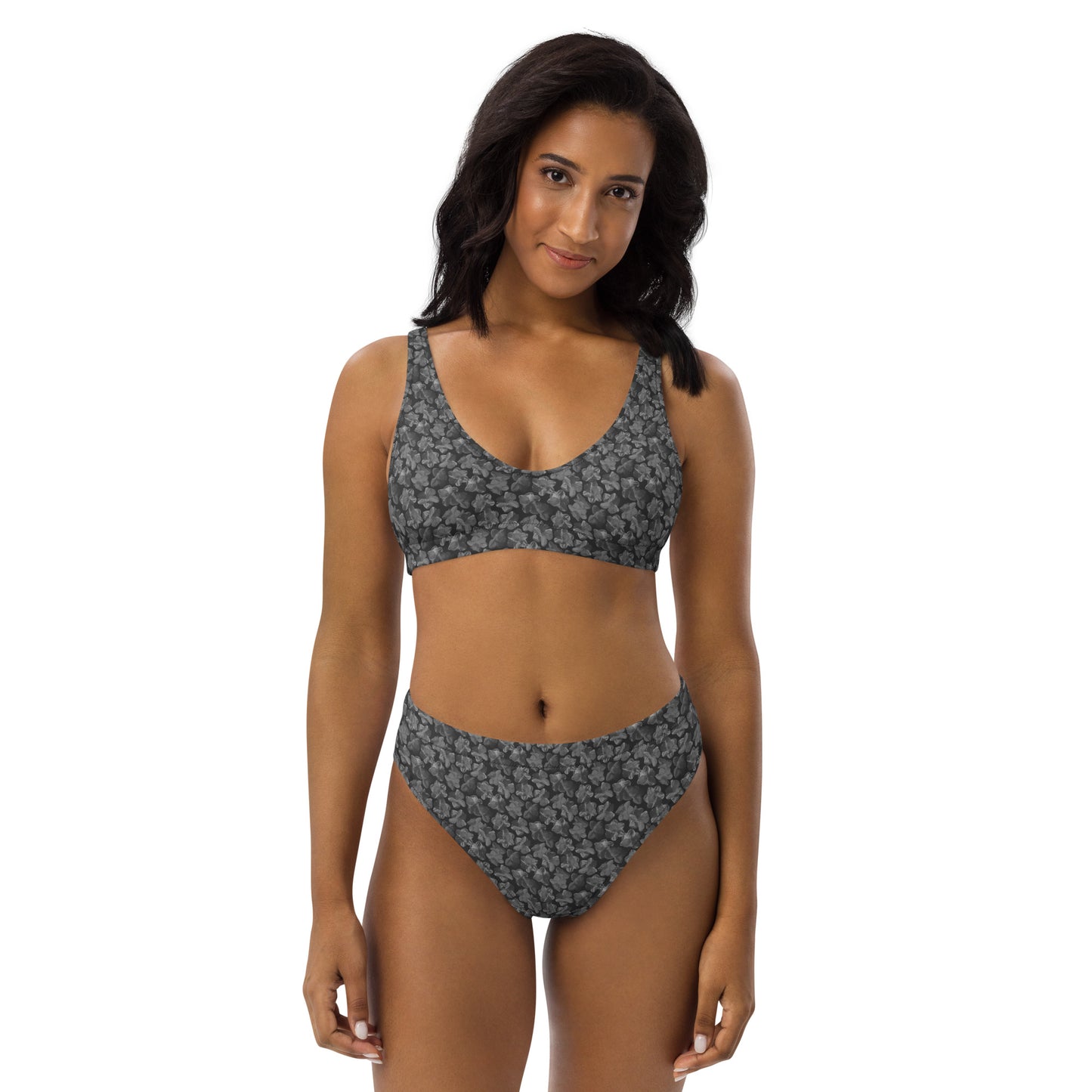 Recycled Flourish and Flow High-Waisted Bikini in Amboy Black