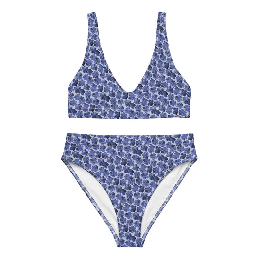 Recycled Flourish and Flow High-Waisted Bikini in Malibu Blue