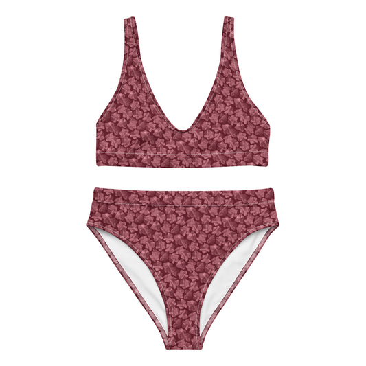 Recycled Flourish and Flow High-Waisted Bikini in Napa Red