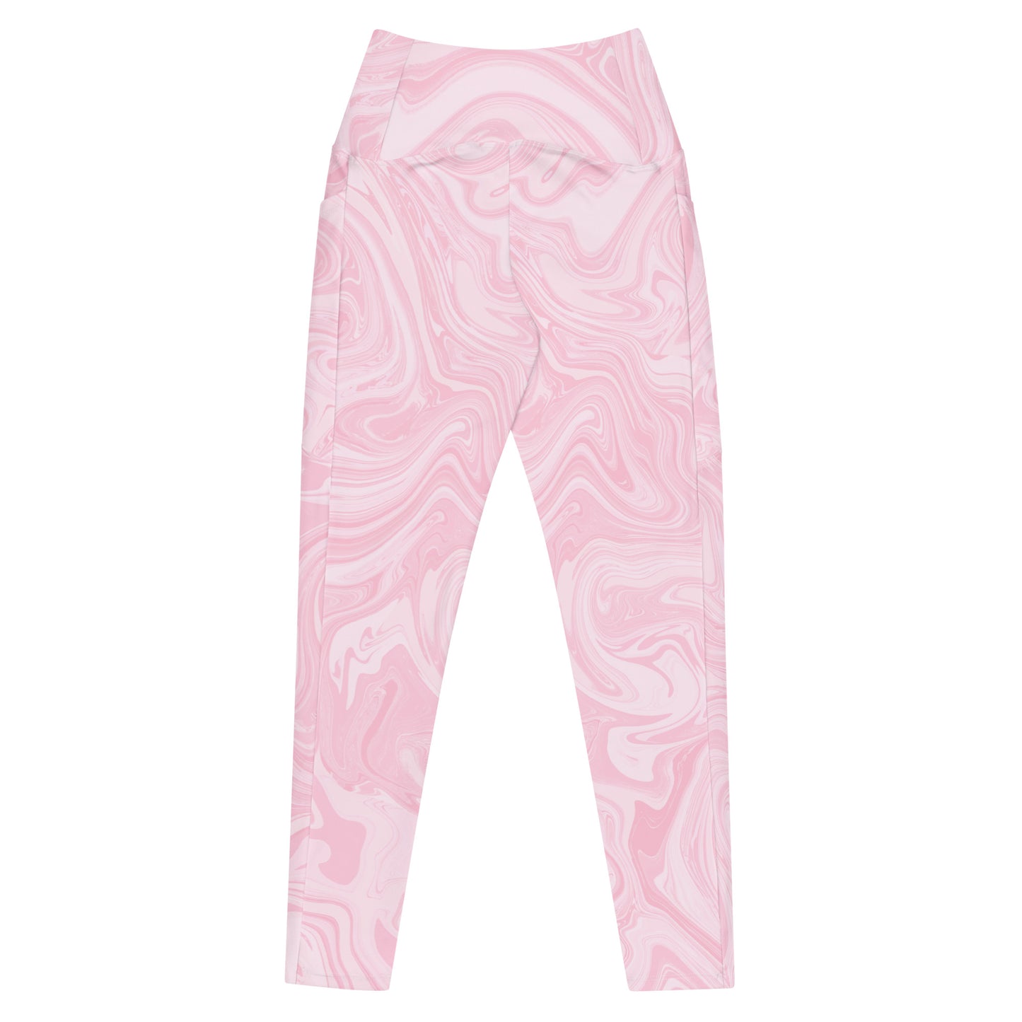 Recycled Marble Leggings with Pockets - Pink Lotus