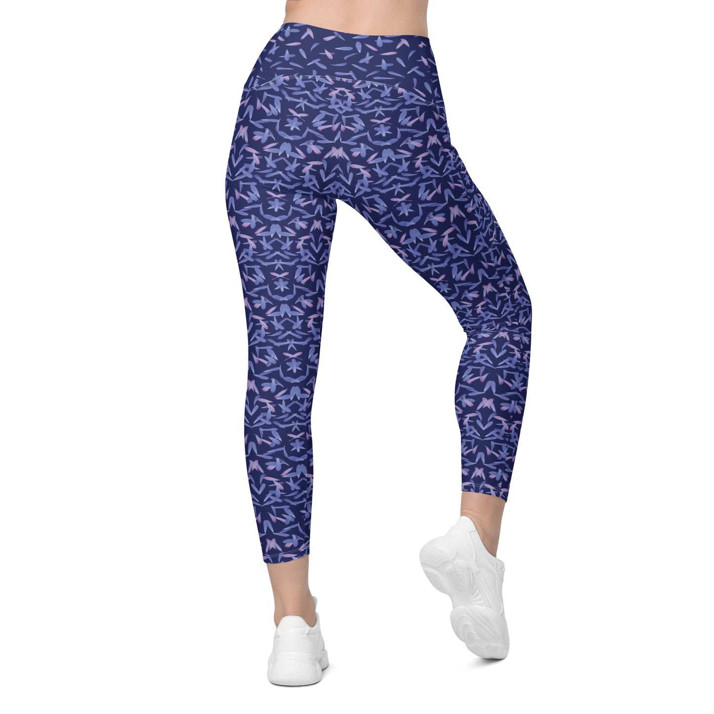 Recycled Petal Power Leggings in Malibu Blue