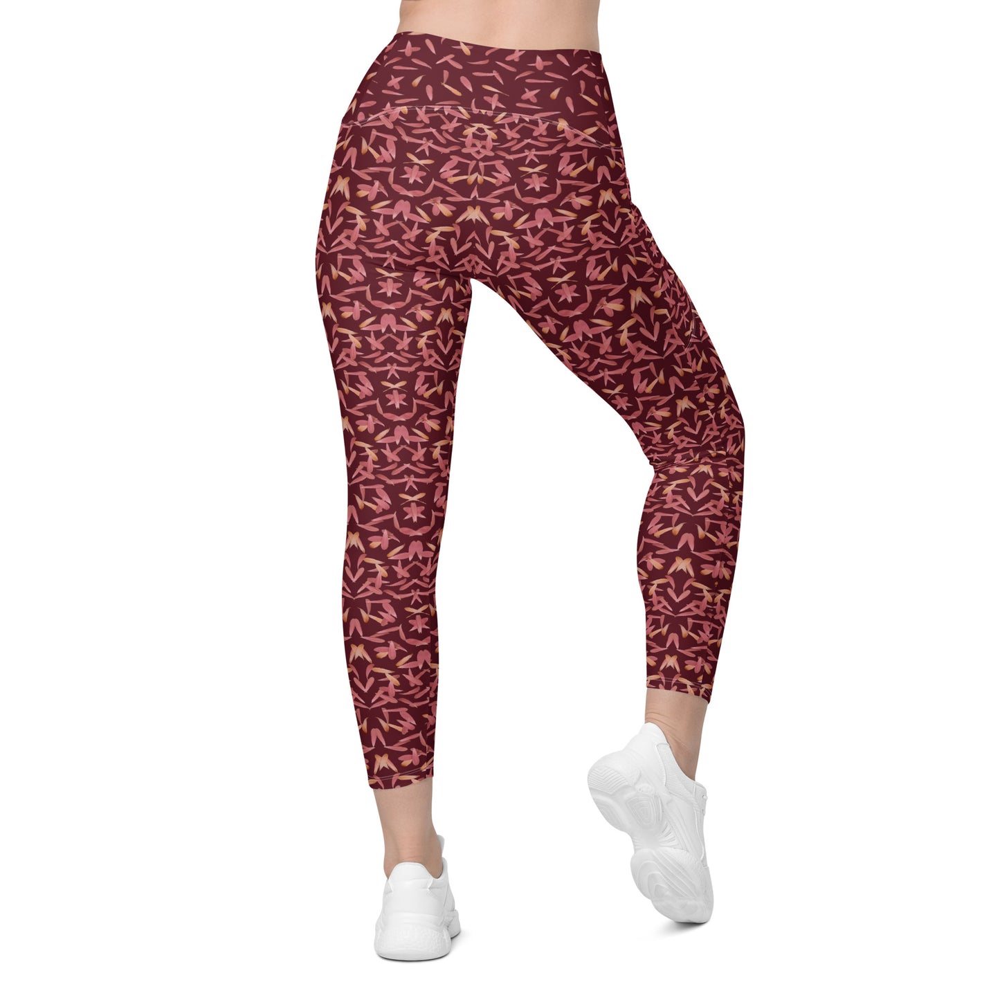 Recycled Petal Power Leggings in Napa Red