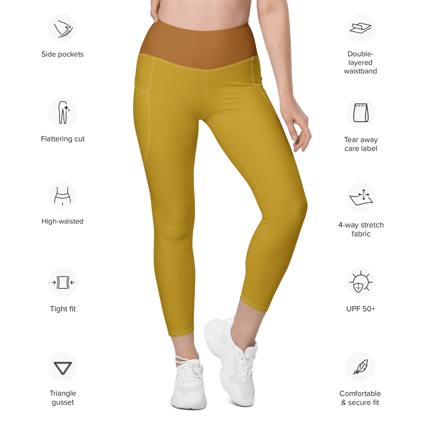 Core Recycled Leggings - Turmeric