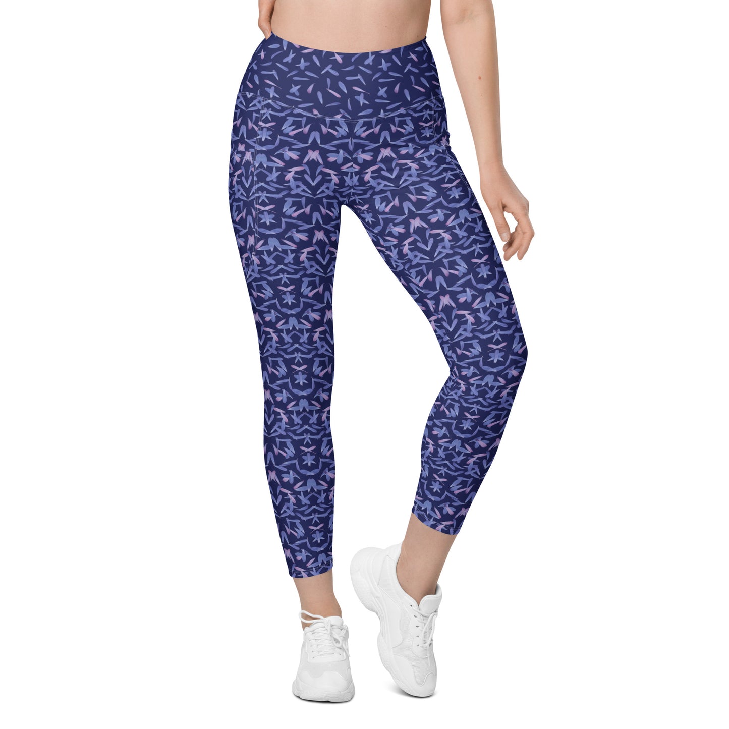 Recycled Petal Power Leggings in Malibu Blue