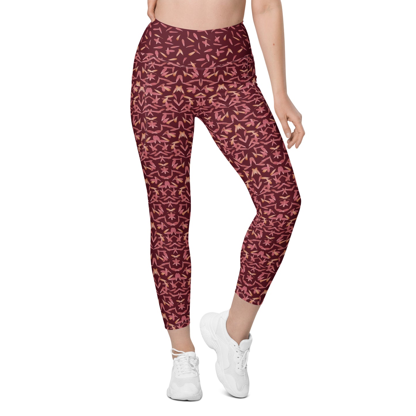 Recycled Petal Power Leggings in Napa Red