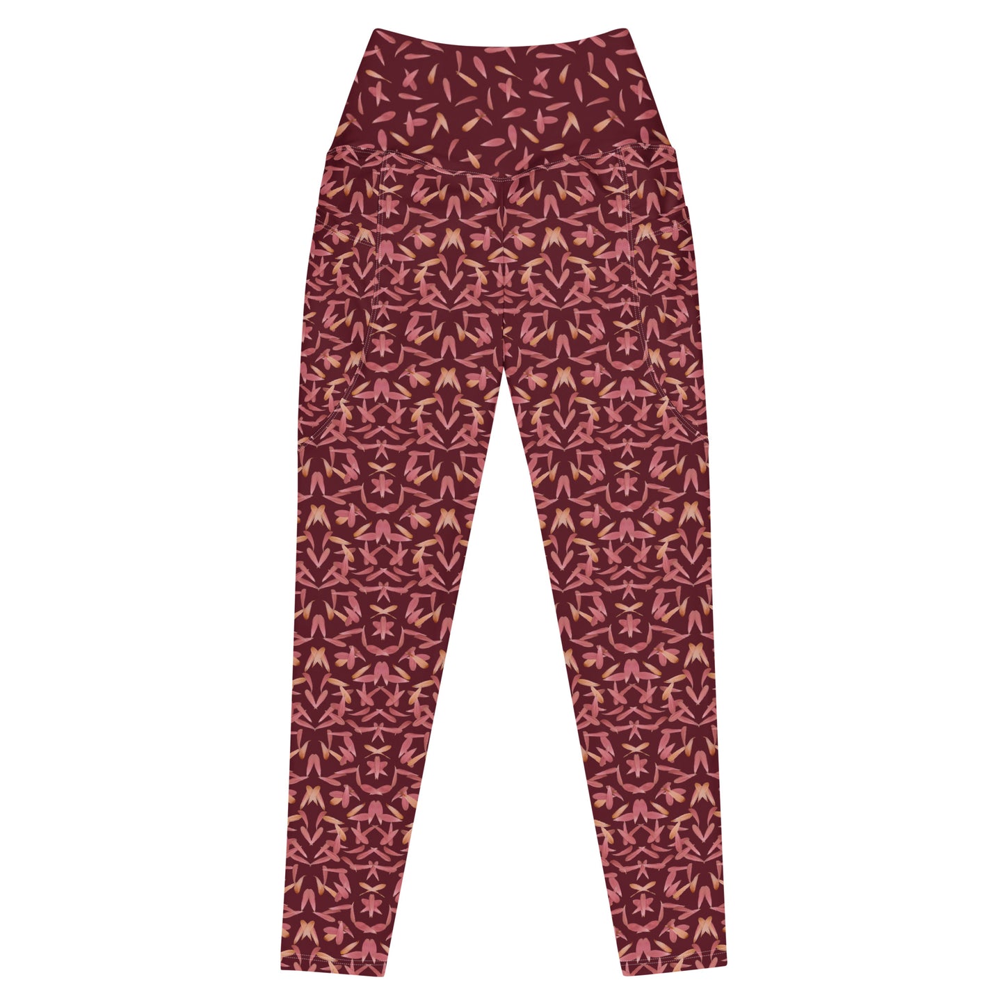 Recycled Petal Power Leggings in Napa Red