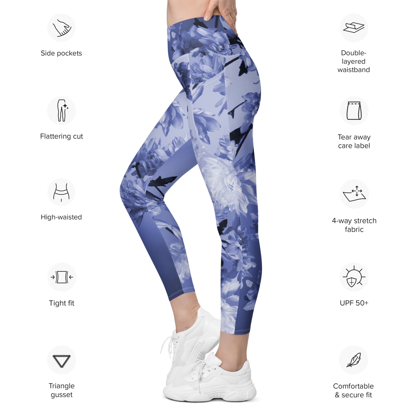 Recycled Gillyflower Leggings in Malibu Blue