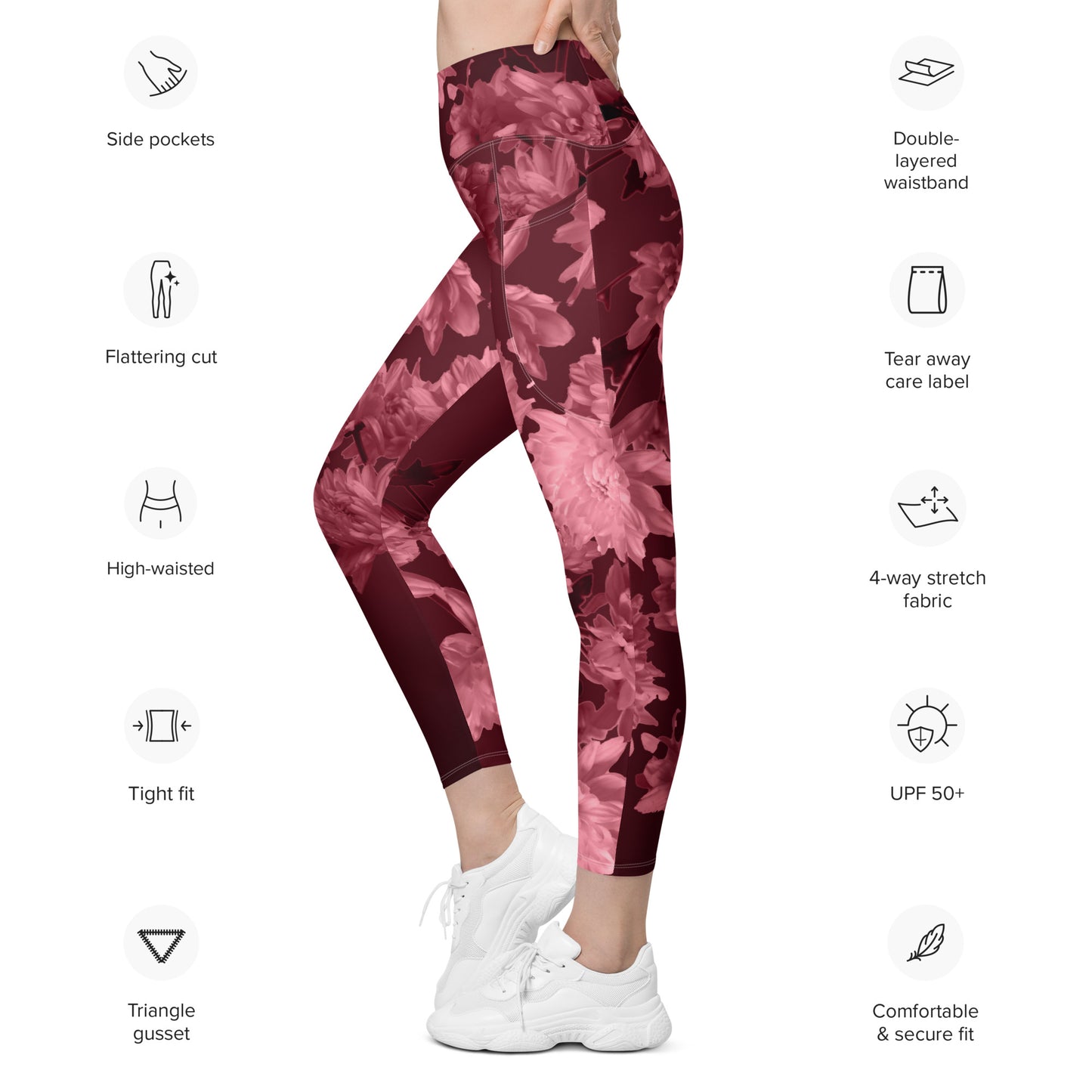 Recycled Gillyflower Leggings in Napa Red