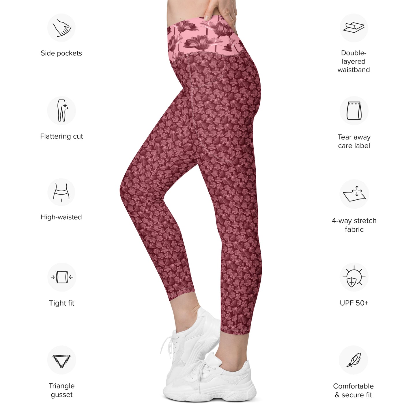 Recycled Flourish and Flow Leggings in Napa Red