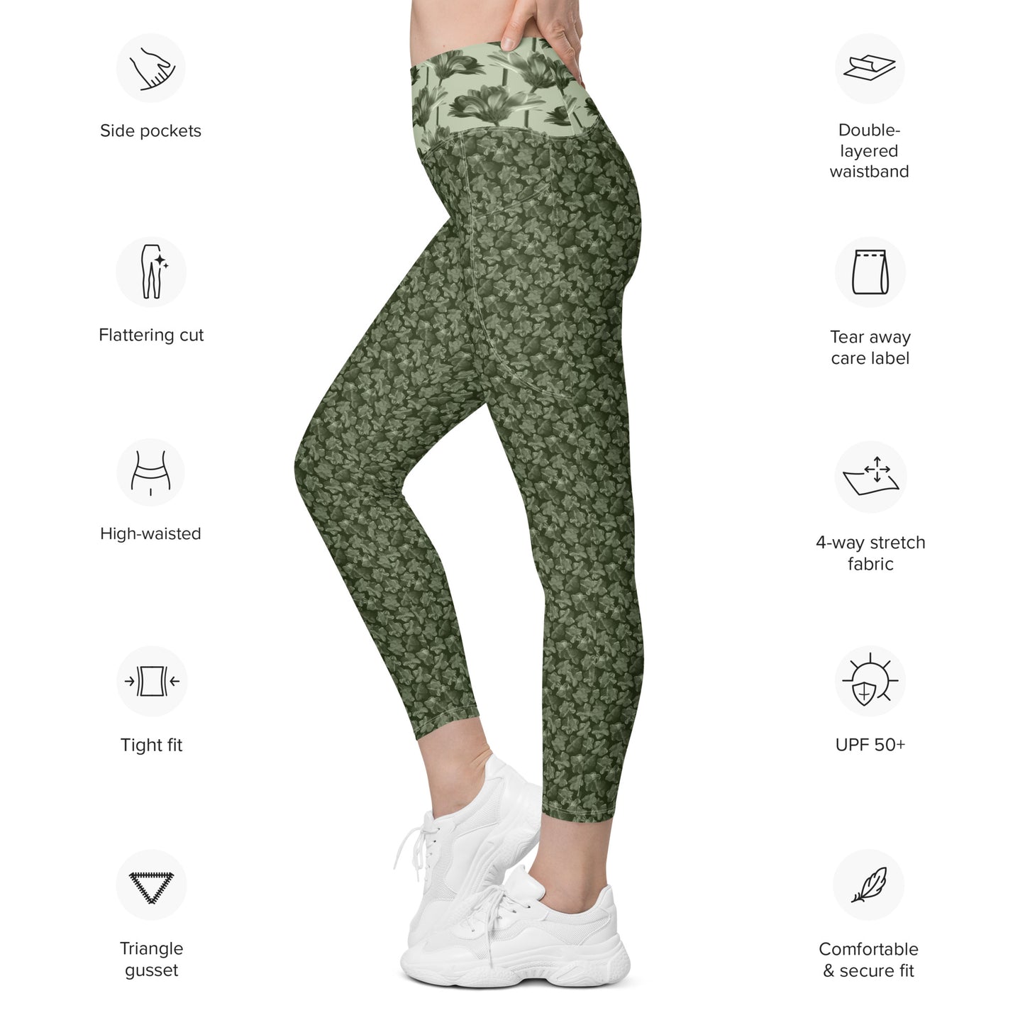 Recycled Flourish and Flow Leggings in Anacapa Green