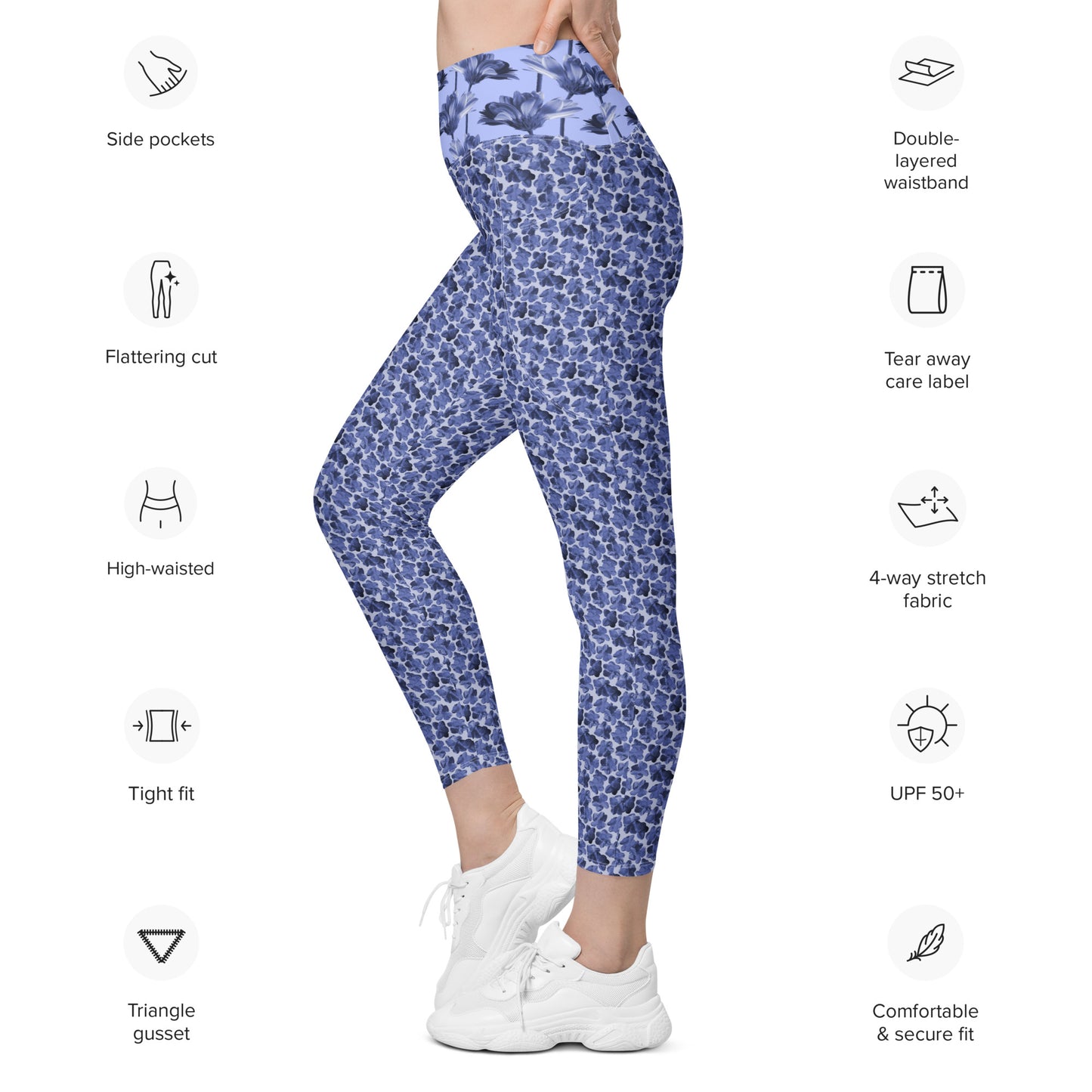 Recycled Flourish and Flow Leggings in Malibu Blue