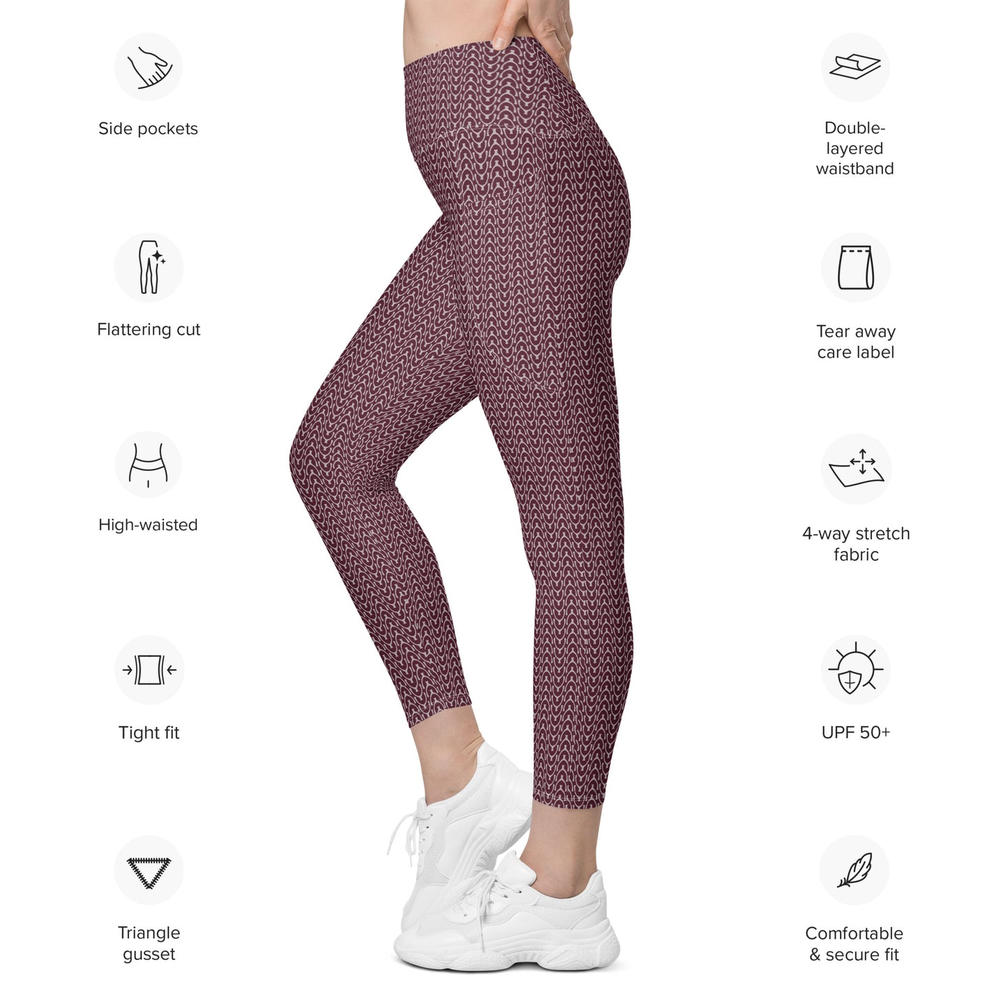 Wishbone Leggings - Ruby