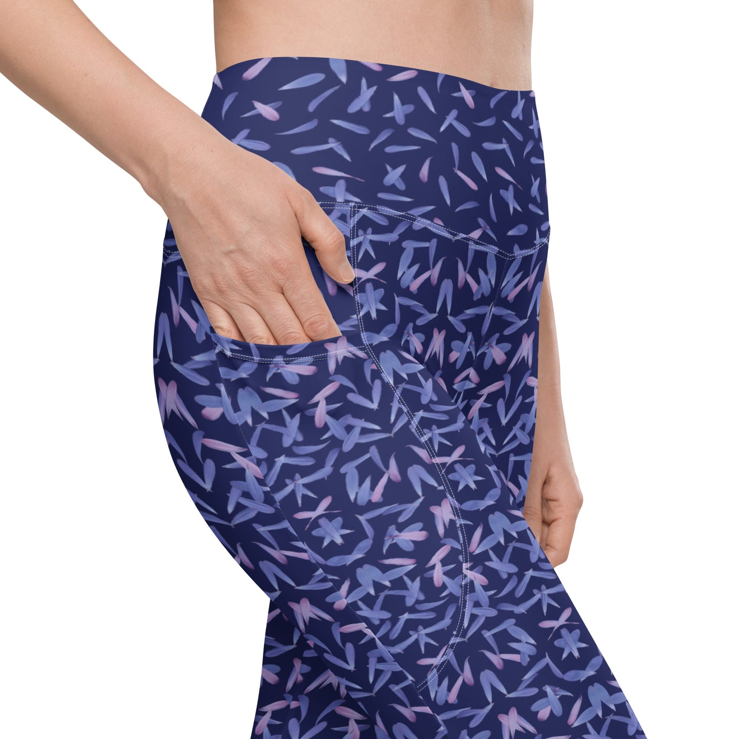 Recycled Petal Power Leggings in Malibu Blue